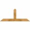 Ekena Millwork Portland Rough Sawn Timber Gable Bracket, Western Red Cedar, 48"W x 20"H x 4"D x 4"F, 10/12 Pitch GBW048X20X0404POR00RWR - alternate 1